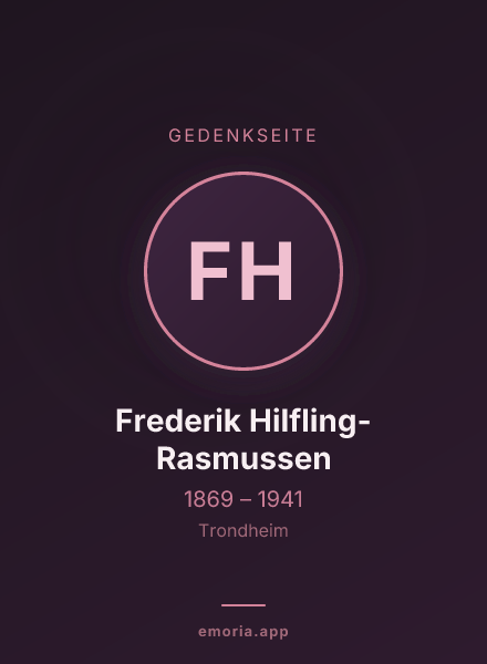 Gedenkportrait von Frederik Hilfling-Rasmussen