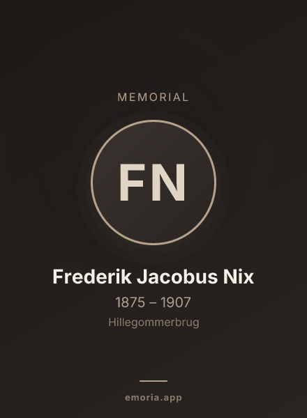 Memorial portrait of Frederik Jacobus Nix