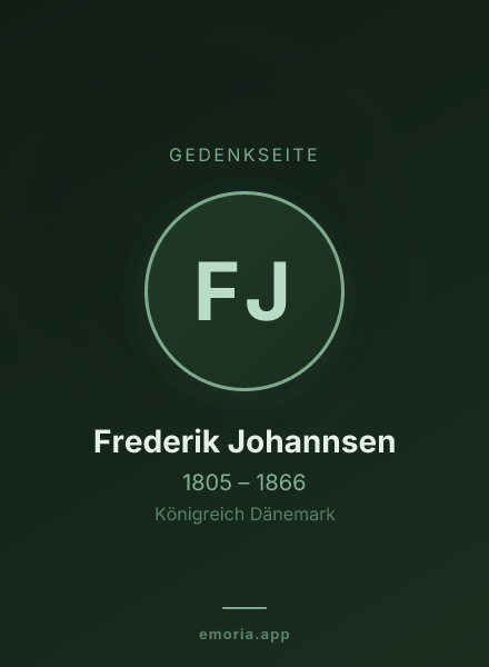 Gedenkportrait von Frederik Johannsen