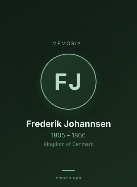Memorial portrait of Frederik Johannsen