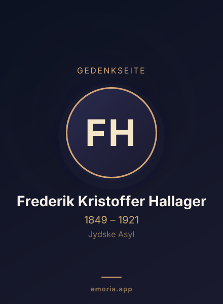 Gedenkportrait von Frederik Kristoffer Hallager