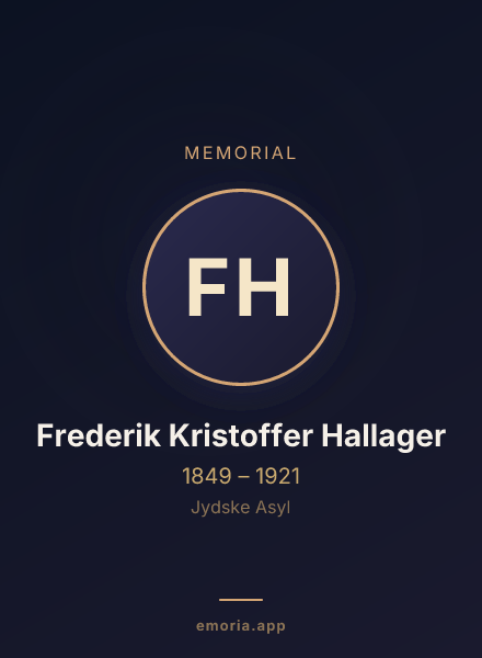 Memorial portrait of Frederik Kristoffer Hallager