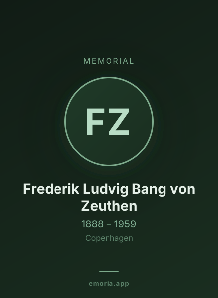 Memorial portrait of Frederik Ludvig Bang von Zeuthen