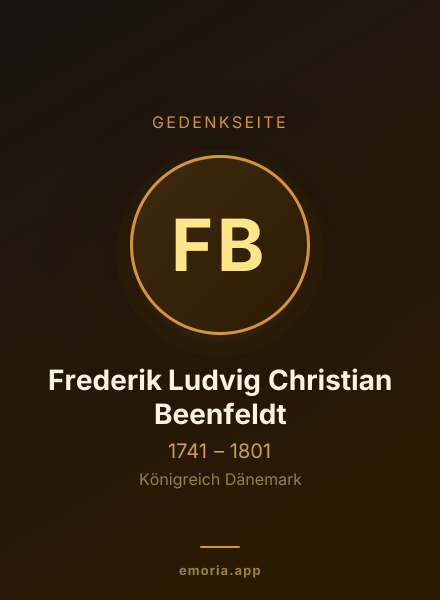 Gedenkportrait von Frederik Ludvig Christian Beenfeldt