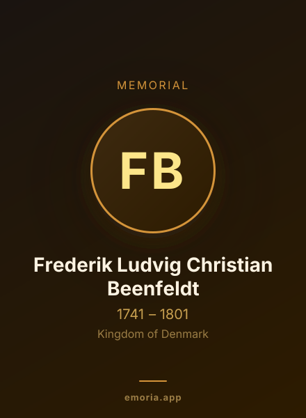 Memorial portrait of Frederik Ludvig Christian Beenfeldt