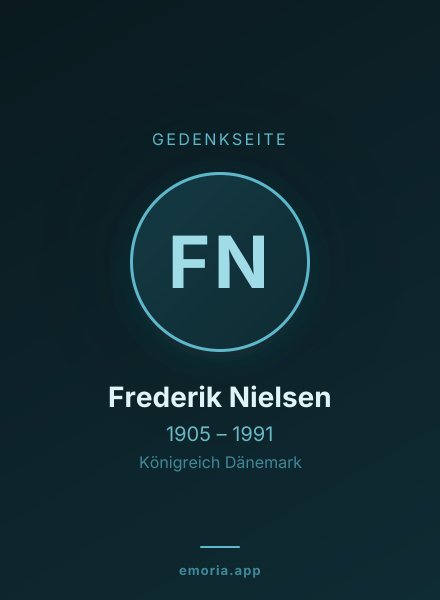Gedenkportrait von Frederik Nielsen