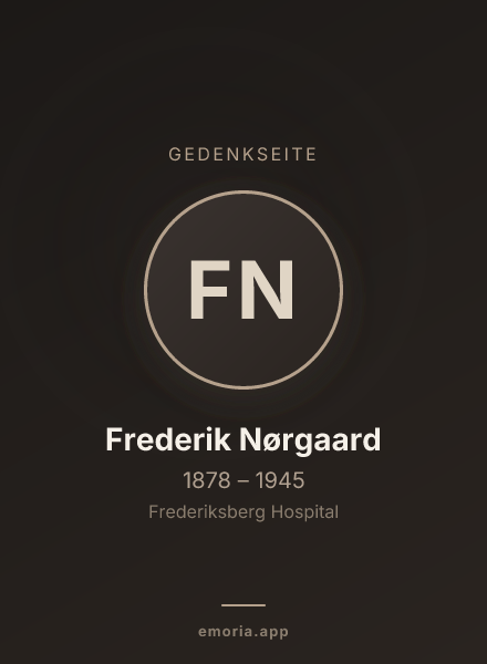 Gedenkportrait von Frederik Nørgaard