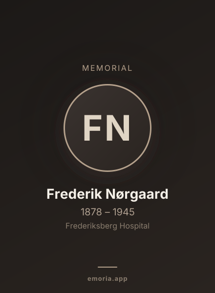 Memorial portrait of Frederik Nørgaard