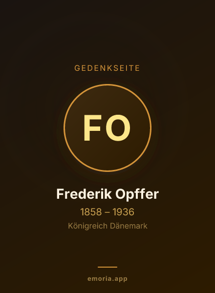 Gedenkportrait von Frederik Opffer