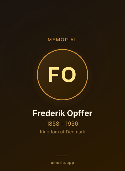 Memorial portrait of Frederik Opffer