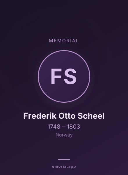Memorial portrait of Frederik Otto Scheel