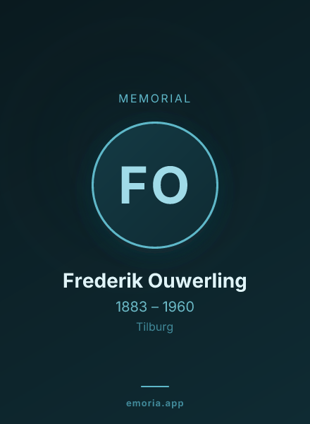 Memorial portrait of Frederik Ouwerling