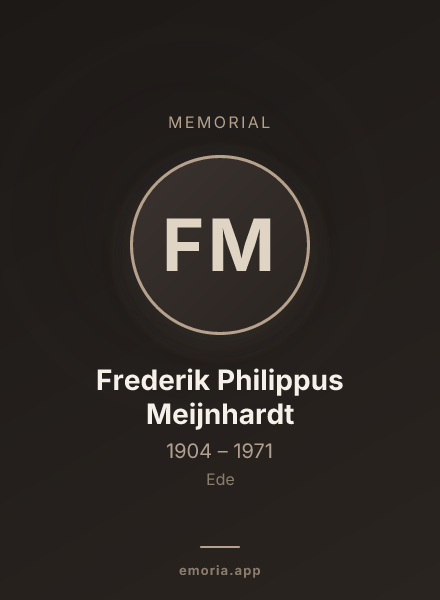 Memorial portrait of Frederik Philippus Meijnhardt