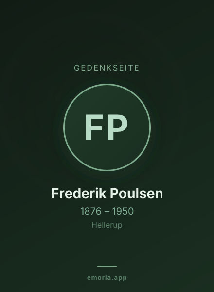 Gedenkportrait von Frederik Poulsen