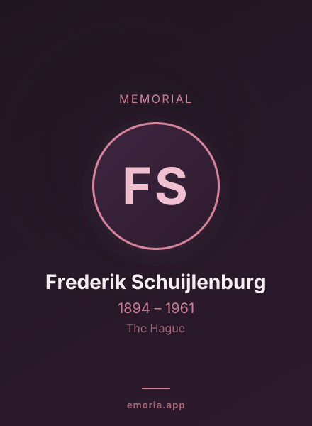 Memorial portrait of Frederik Schuijlenburg