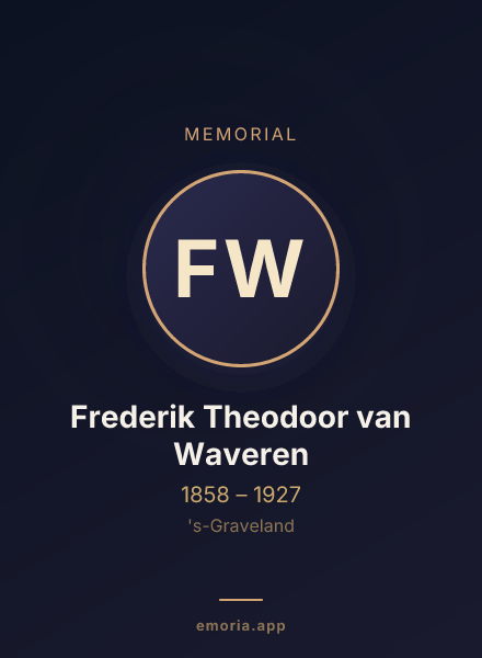 Memorial portrait of Frederik Theodoor van Waveren