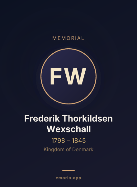 Memorial portrait of Frederik Thorkildsen Wexschall