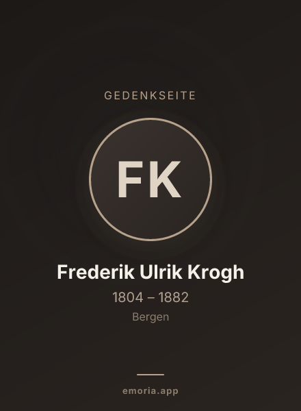 Gedenkportrait von Frederik Ulrik Krogh