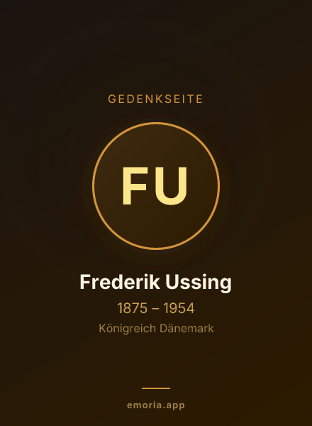 Gedenkportrait von Frederik Ussing