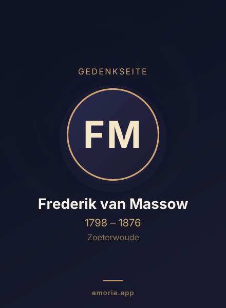 Gedenkportrait von Frederik van Massow