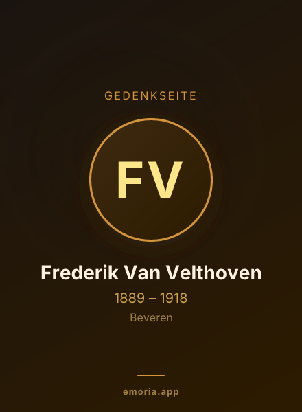 Gedenkportrait von Frederik Van Velthoven