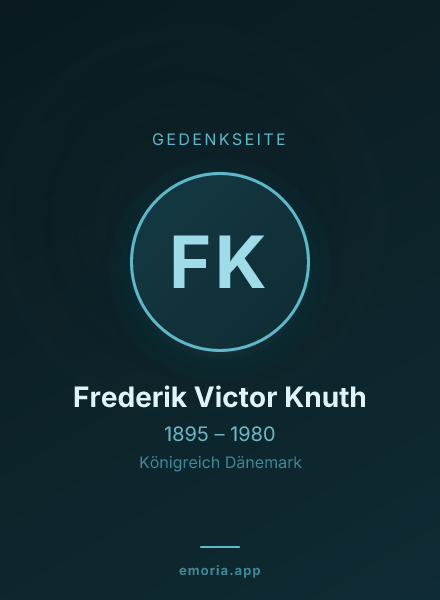 Gedenkportrait von Frederik Victor Knuth