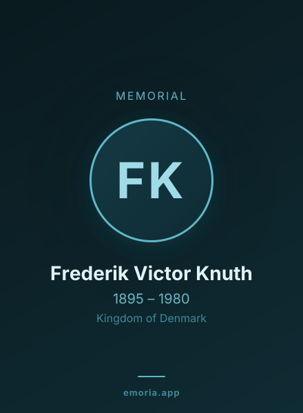 Memorial portrait of Frederik Victor Knuth