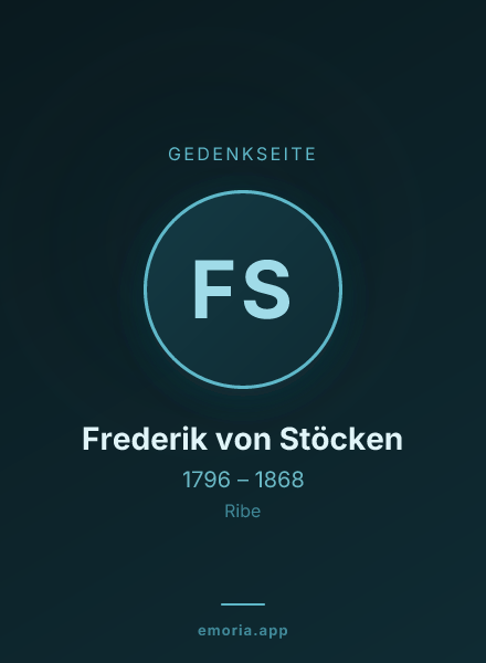 Gedenkportrait von Frederik von Stöcken