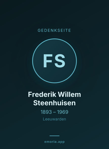 Gedenkportrait von Frederik Willem Steenhuisen