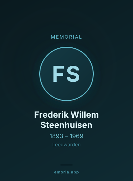 Memorial portrait of Frederik Willem Steenhuisen