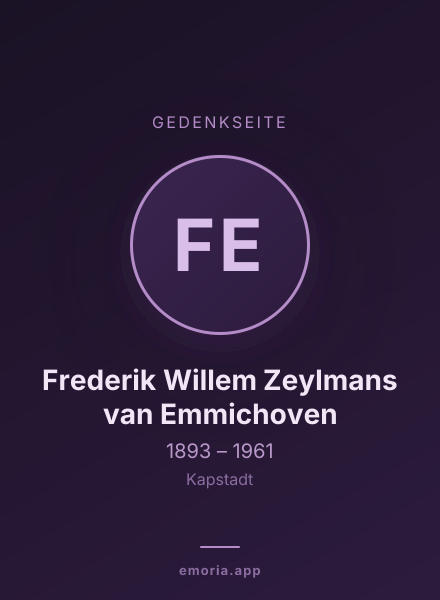 Gedenkportrait von Frederik Willem Zeylmans van Emmichoven