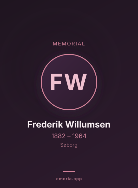 Memorial portrait of Frederik Willumsen