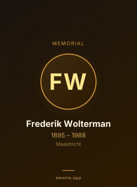 Memorial portrait of Frederik Wolterman