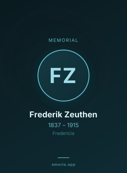 Memorial portrait of Frederik Zeuthen