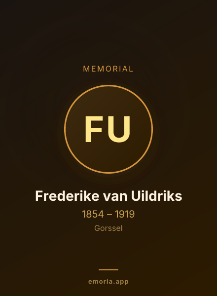 Memorial portrait of Frederike van Uildriks