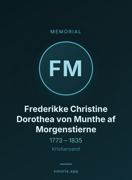 Memorial portrait of Frederikke Christine Dorothea von Munthe af Morgenstierne