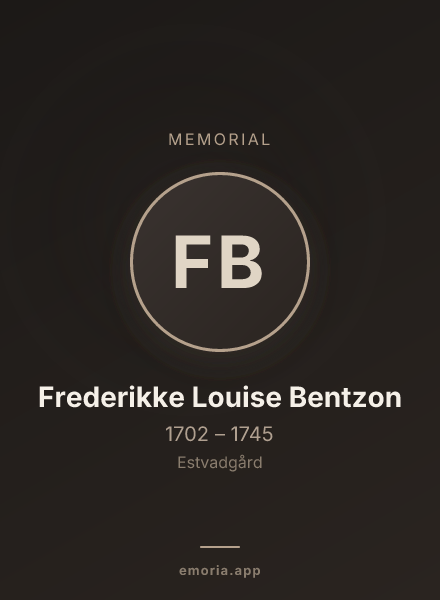Memorial portrait of Frederikke Louise Bentzon