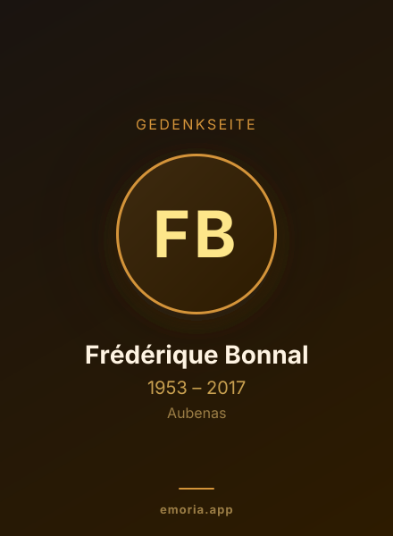 Gedenkportrait von Frédérique Bonnal