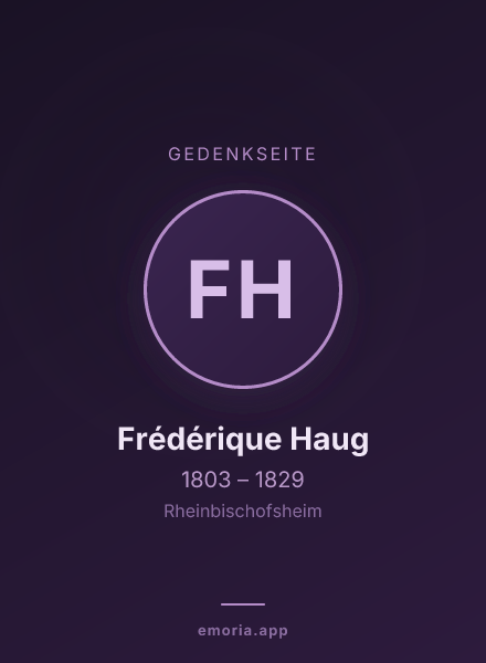 Gedenkportrait von Frédérique Haug