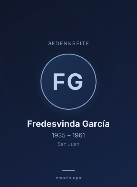 Gedenkportrait von Fredesvinda García