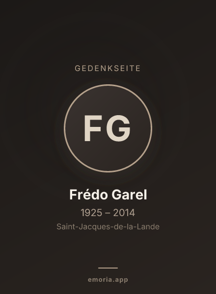 Gedenkportrait von Frédo Garel