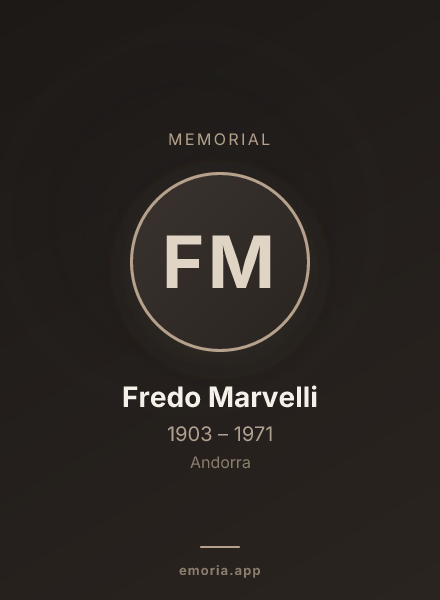 Memorial portrait of Fredo Marvelli