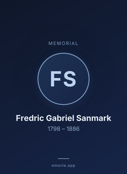 Memorial portrait of Fredric Gabriel Sanmark