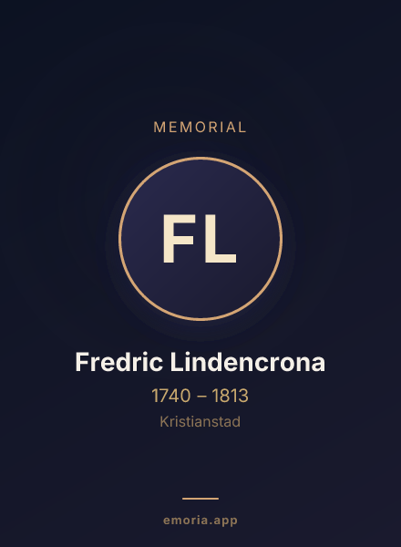 Memorial portrait of Fredric Lindencrona