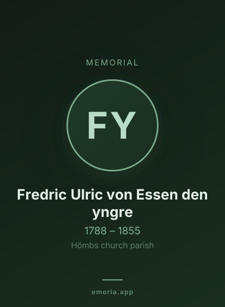 Memorial portrait of Fredric Ulric von Essen den yngre
