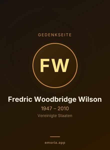 Gedenkportrait von Fredric Woodbridge Wilson