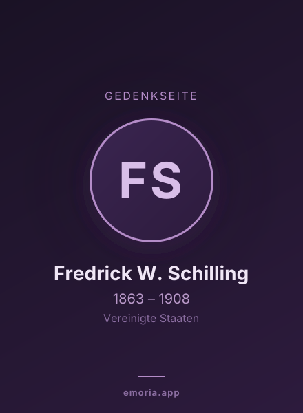 Gedenkportrait von Fredrick W. Schilling