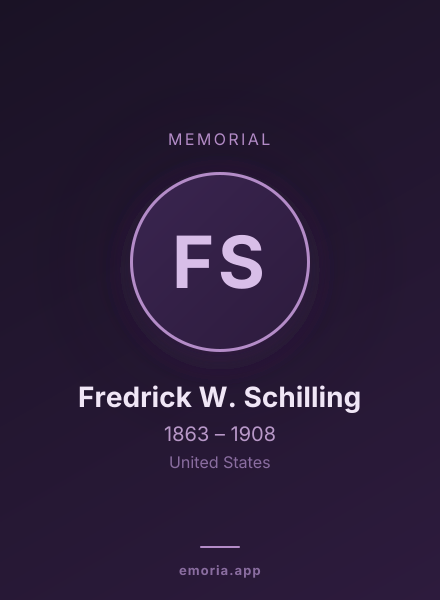 Memorial portrait of Fredrick W. Schilling
