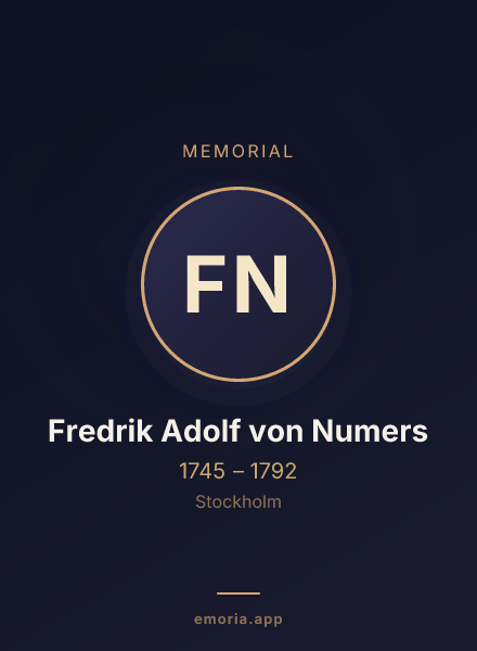 Memorial portrait of Fredrik Adolf von Numers