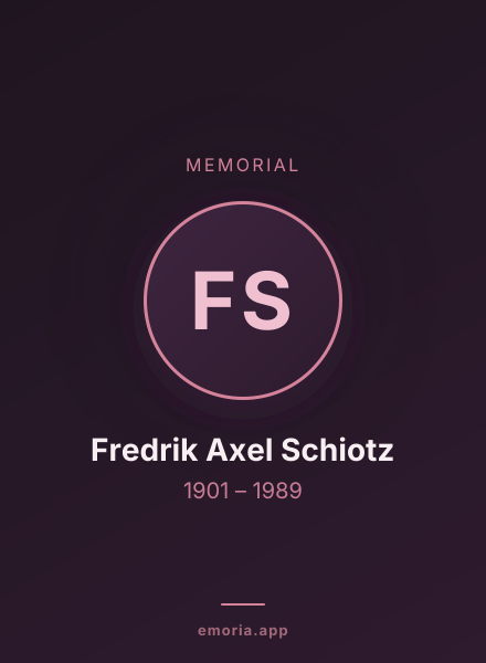 Memorial portrait of Fredrik Axel Schiotz